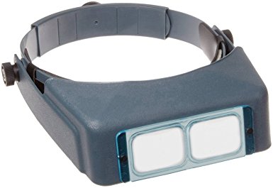 Donegan DA-2 OptiVISOR Headband Magnifier, 1.5X Magnification Glass Lens Plate, 20" Focal Length