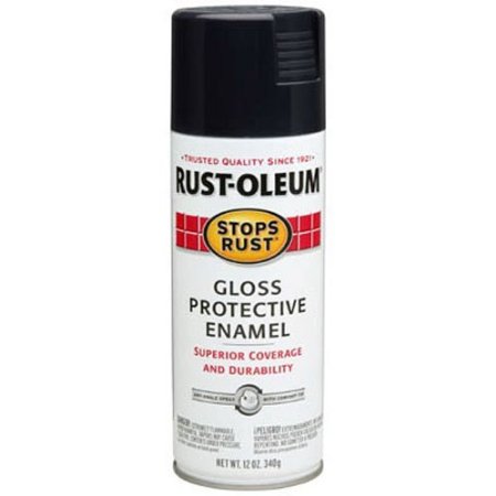 Rust-Oleum 7779830 Stops Rust Spray Paint, 12-Ounce, Gloss Black