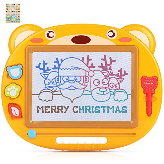 Peradix Magnetic Drawing Board, 16.9X13.8 inch Big Bear Magnetic Scribble Doodle Board Erasable Colorful Writing Painting Sketching Pad, Toy for Kids Toddlers Portable Travel Size