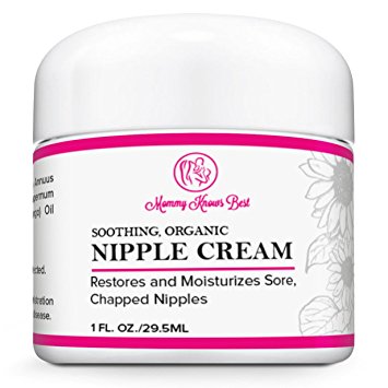 Nipple Cream for Breastfeeding Moms - Soothing All Natural Organic Nipplecreams for Nursing Mothers - Restores and Moisturizes Sore, Chapped Breasts - Baby Safe Breast Feeding Butter (1 FL OZ)