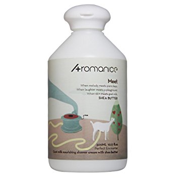 Aromanice Goat Milk Shower Cream,Shea Butter,Daily Nourishing Moisturizing Body Wash,300ML(10.1 Oz)