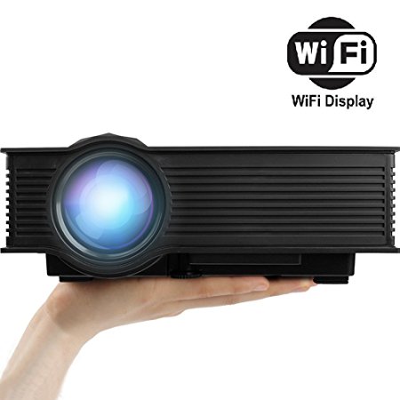 ERISAN 1200 Lumens WiFi Projector (Warranty Included), Support HD 1080P Video, Full Color Max 130" Portable TFT LCD Mini LED Projector For Home Moive Video Games