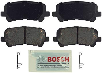 Bosch BE1281 Blue Disc Brake Pad Set for Acura: 2007-13 MDX, 2010-13 ZDX; Honda: 2011-15 Odyssey, 2009-14 Pilot - REAR