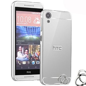 HTC Desire 816 Case, Ranyi [Mirror Series] [and screen protector] Premium Mirror Back Cover   Acrylic Materials   Metal Aluminum Frame Case for HTC Desire 816, silver
