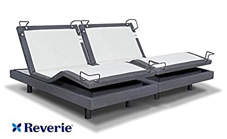 Reverie 7S Adjustable Bed Base, Furniture Style, Wireless, Wall Snuggler, HD Massage, Zero Gravity, Memory, Bluetooth, Night Light (Split King)