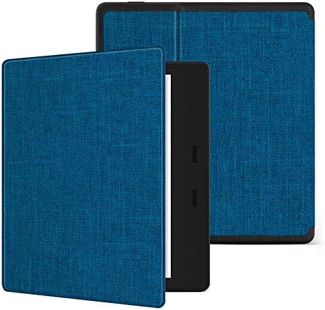 Ayotu Fabric Soft Case for Kindle Oasis(9th Gen, 2017 Release) Honeycomb Version PU case with Auto Wake/Sleep Function,Thinnest and Lightest 7''Kindle Oasis Case,Soft Shell series KO-10 The Blue