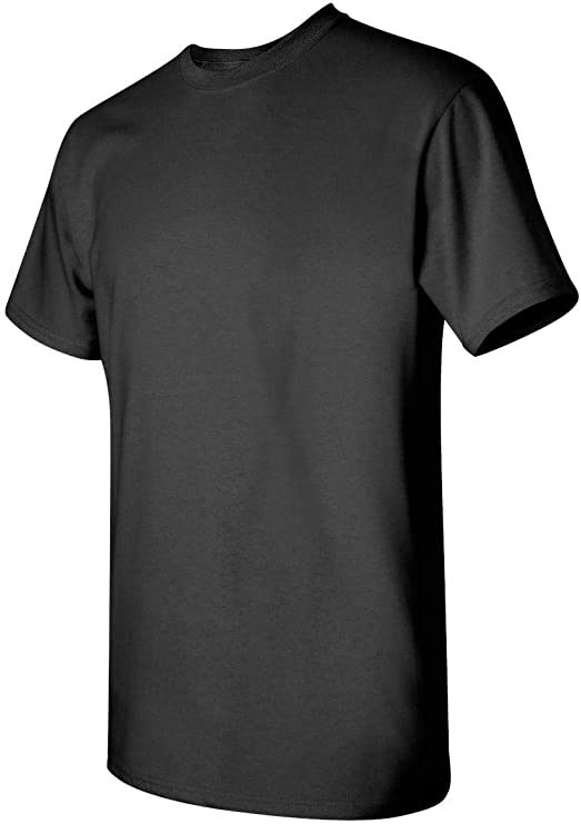 Gildan Men's Classic Heavy Cotton T-Shirt, Black, 2XL (Pack of 5)