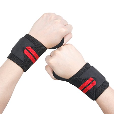 Nlife Premium Wrist Wraps. Designed for Performance, Built for Maximum Comfort. Best for Crossfit Training, Bodybuilding, Weight Lifting, Powerlifting, and Fitness