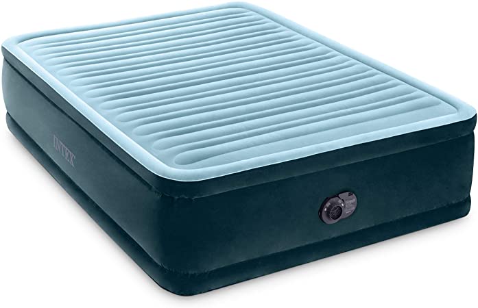 Intex Dura-Beam Deluxe Comfort Plush Airbed Series with Internal Pump (2021 Model)