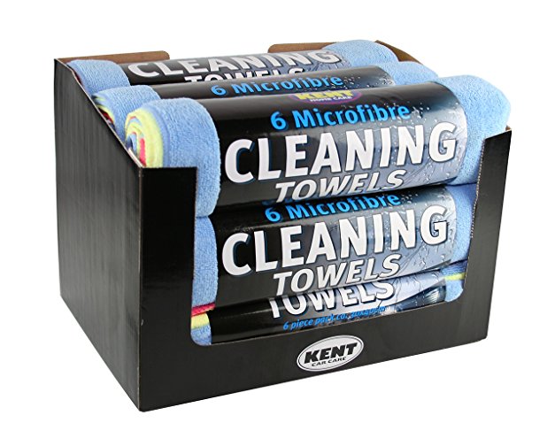 Kent Car Care GKEQ6600 Microfibre Cleaning Towels - Set of 6