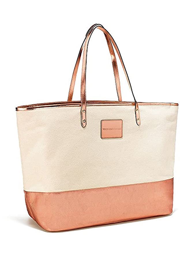 Victorias Secret Double Strap Oversize Tote Bag Rose Gold