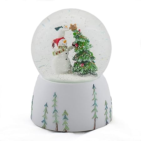 Decorating Snowman Friends 100MM Water Dome Plays Tune Holly Jolly Christmas