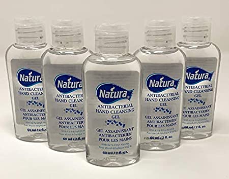 NATURA Quick Drying Antibacterial Hand Sanitizer-5 pack of 60ml