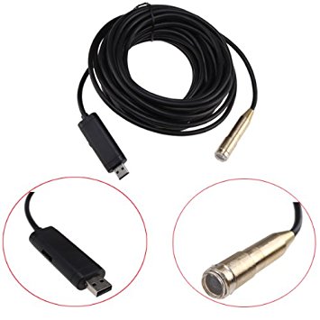 USB Digital Microscope Cable Wire Endoscope Camera Video Recording Inspection Pipe Camera - Waterproof, 4 LED Lights, 10M, 30ft