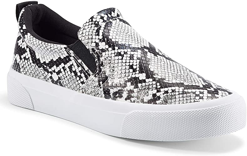 JENN ARDOR Womens Slip On Sneakers Perforated/Quilted Casual Shoes Fashion Walking Flats