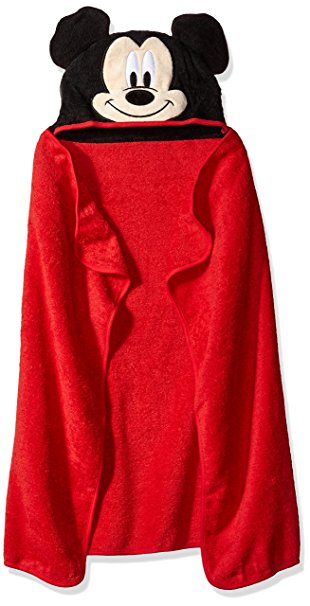 Disney Baby MICKEY MOUSE Intergalatic Puppet Hooded Towel, Red