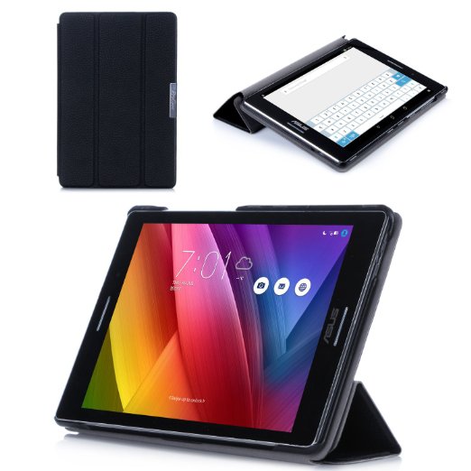 ASUS ZenPad S 8.0 Z580C Case, ProCase ASUS ZenPad S 8.0 Tablet Case (Z580C,Z580CA) - Ultra Slim and lightweight, Hard Shell, with Stand, SlimSnug Cover Case for 2015 ASUS ZenPad S8.0 (Z580C, Z580CA) (Black)