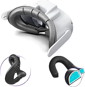 Alpatronix Cooling Facial Interface Compatible with Meta Oculus Quest 2 with 2 Cooling Liquid Gel Soft Face Pads No Fan/No Dry Eye, Lightweight Oculus Quest 2 Accessories.