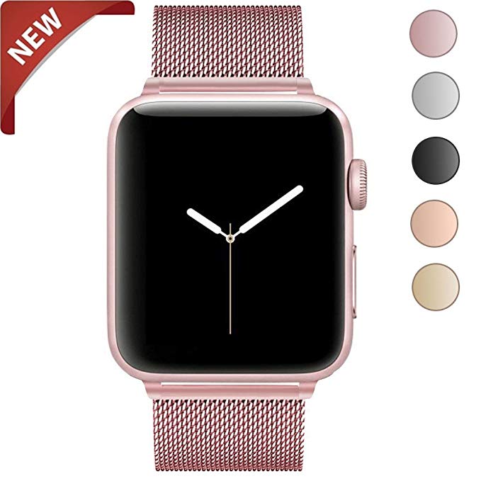 LWCUS Apple Watch Accessories, Milanese Loop Stainless Steel Apple Watch Band, Silicon iWatch Band, iWatch Protective Case, Full Style/Color for Apple Watch Series 3 2 1 Hermes Nike  Sport Edition