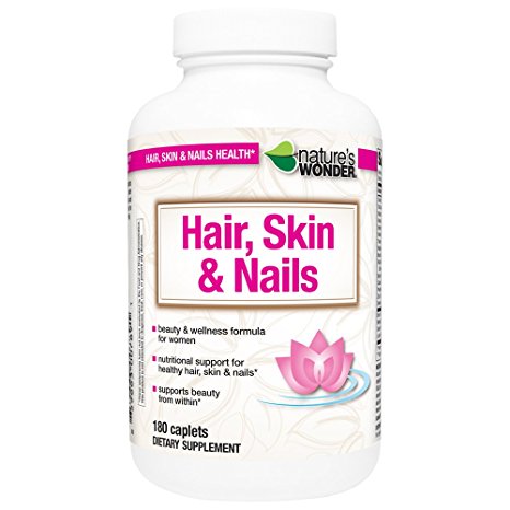 Nature's Wonder Vitamin for Hair/Skin and Nails, 180 Count