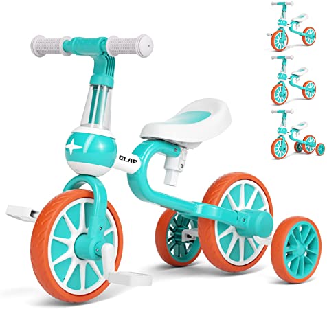 GLAF 3 in 1 Kids Tricycles for 1 2 3 4 Years Old and Up Boys Girls Tricycle for Toddler Tricycles Baby Balance Bike Kids Trike Tricycle for 2-4 Years Old Toddler 3 Wheels Tricycle Toddler First Bike