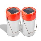 Etekcity 2 Pack Portable Outdoor Rechargeable USB and Solar LED Camping Lantern