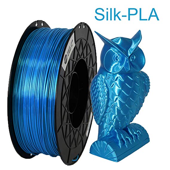 CCTREE Shiny Silk Ocean Blue PLA 1.75mm 3D Printing Filament for Creality CR-10 V2,CR-10S, Ender 3 Pro,Ender 5 Pro,S5,1kg Spool (2.2lbs)