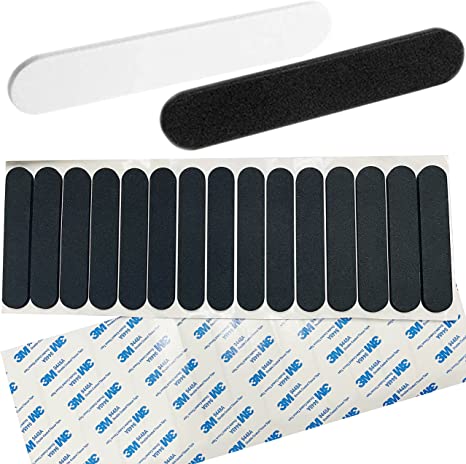 monochef 30pcs Hat Size Tape Hat Size Reducer Foam Reducing Tape Self Adhesive for Hats Caps Sweatband Black & White