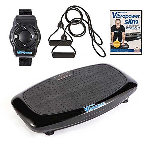 Vibrapower Slim 2 Home Fitness Vibration Plate Machine with Free DVD, Resistance Bands   Remote Watch, Various Colours