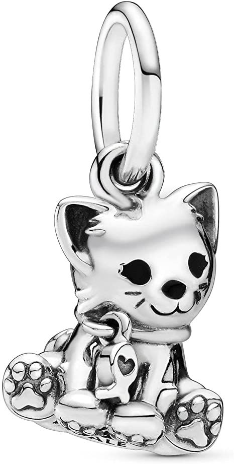 PANDORA Sweet Cat 925 Sterling Silver Charm - 798011EN16