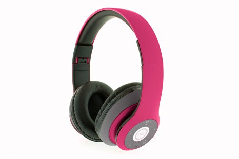 P26 iJoy Matte Finish Premium Wireless Bluetooth Over Ear Headset Foldable Headphone (Glam LGE-PRE-GLM)