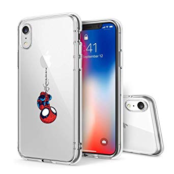 Litech™ Case for Apple iPhone XR (2018) [Flexfit] Comic Super Hero Inspired Series [Premium Scratch-Resistant] (Spider Man)