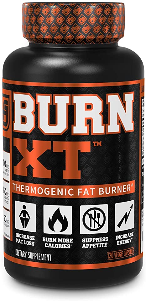 Burn-XT Thermogenic Fat Burner - Weight Loss Supplement, Appetite Suppressant, Energy Booster - Premium Fat Burning Acetyl L-Carnitine, Green Tea Extract, More - 120 Natural Veggie Diet Pills.