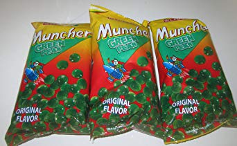 Muncher Green Peas Pack of 3 Original Flavor 2.46 Oz Per Pack