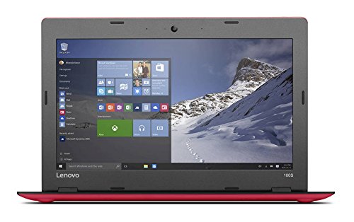 Lenovo - IdeaPad 100s 116 Laptop  Intel Atom Z3735F 2GB Memory  32GB eMMC Flash Memory  Webcam  Windows 10- Red