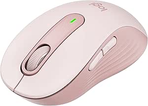 Logitech Signature M650 M Wireless Mouse Smartwhell Scrolling Rose