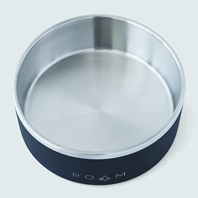 ROAM Premium Everest Bowl - Stainless Steel Double-Walled Vacuum-Insulated Dog Bowl with Non-Slip Grip 64oz (Colorado Nightsky)