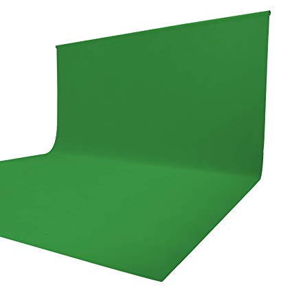 Issuntex 6X9 ft Green Background Muslin Backdrop,Photo Studio,Collapsible High Density Screen for Video Photography and Television