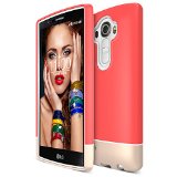 LG G4 Case  Maxboost Vibrance Series LG G4 Case Lifetime Warranty Protective SOFT-Interior Scratch Protection Metallic Finished Base with Vibrant Trendy Color Slider Style Hard Cases Cover for LG G4 2015 - Italian Rose  Champagne Gold