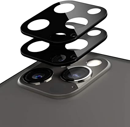 Caseology Full Cover Lens Protector for Apple iPhone 12 Pro for iPhone 12 Camera Lens Protector (2020) - Black