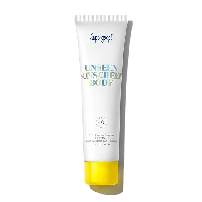 Supergoop! Unseen Sunscreen Body SPF 40 - Invisible Sun Protection - 3.4 fl oz - Weightless & Scentless - Water & Sweat Resistant - For All Skin Types