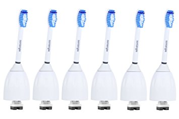 Soniangia Replacement Toothbrush Heads for Philips Sonicare E-Series HX7022/66 | Compact Premium Bristles | Fit Philips Sonicare Essence, Advance, CleanCare, Elite and Xtreme - 6 Pack