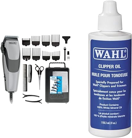 Wahl Canada SureCut Home Haircutting Kit, Cut your hair at home, Electric Hair Clipper, Grooming Kit for Men, Model 3101 & Professional Clipper Oil #53315 Lubricates Blades, 118.3 ml (Pack of 1)