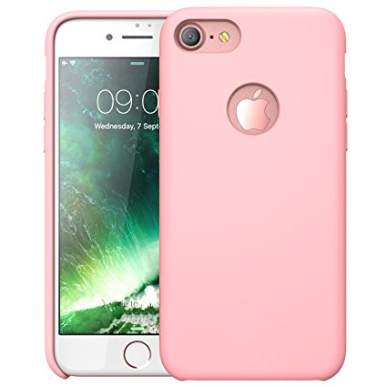 iPhone 7 Case, i-Blason Silicone [Flexible] [Shock Absorbing] Case for Apple iPhone 7 2016 Release (Pink)