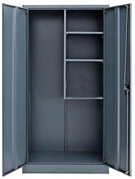 Global Industrial Assembled Janitorial Cabinet, 36x18x72, Gray