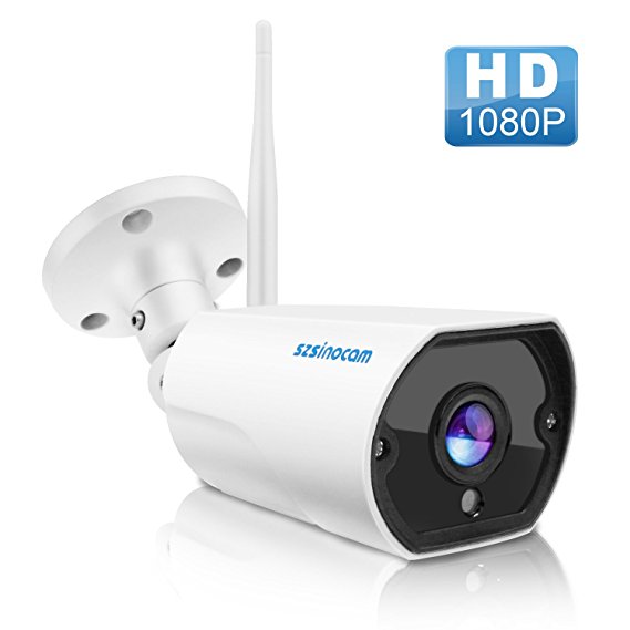 IP Camera,SZSINOCAM 1080P HD Wireless Security Camera Outdoor,Waterproof Surveillance CCTV camera Night Vision With Two-Way Audio, Onvif Motion Detect,Email Alert,Automatically Recording For Indoor Outdoor