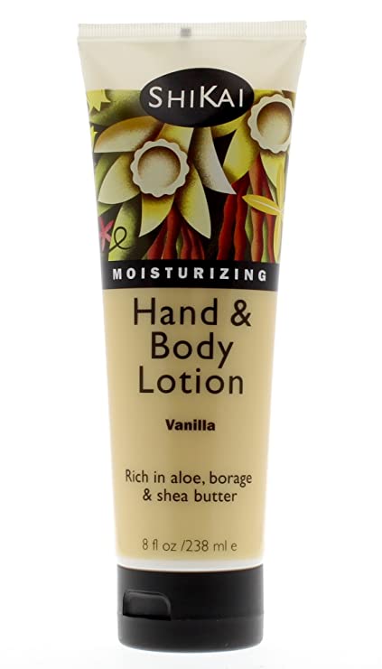 Shikai - Natural Moisturizing Hand & Body Lotion, Softens & Moisturizes Skin with Aloe Vera, Borage Oil & Shea Butter (Vanilla, 8 Ounces)