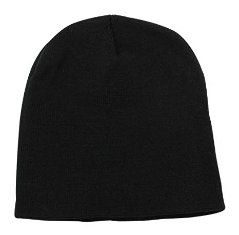 Top Level Short Plain Beanie - Winter Unisex Plain Knit Hat