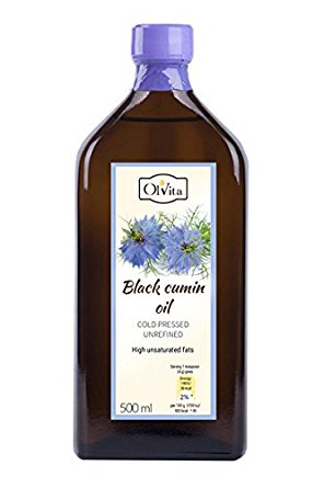 RAW BLACK CUMIN OIL (black seed, Nigella sativa) Cold Pressed, Unrefined (500 ml)