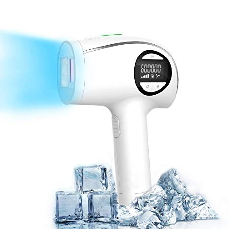 IPL Hair Removal for Women, Hair Remover System Professional Beauty At-Home Device Ice Cold Painless 600,000 Flashes for Permanent Results on Body, Facial, Legs, Underarms and Bikini Area